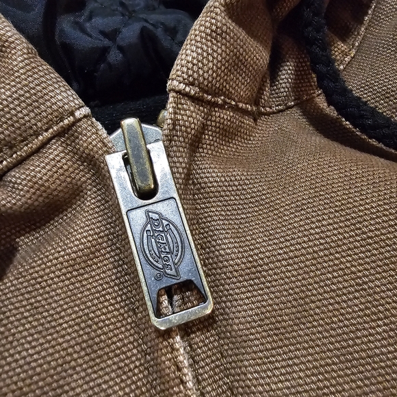 Vintage Dickies Brown Canvas Hooded Work Jacket - Picture 7 of 11